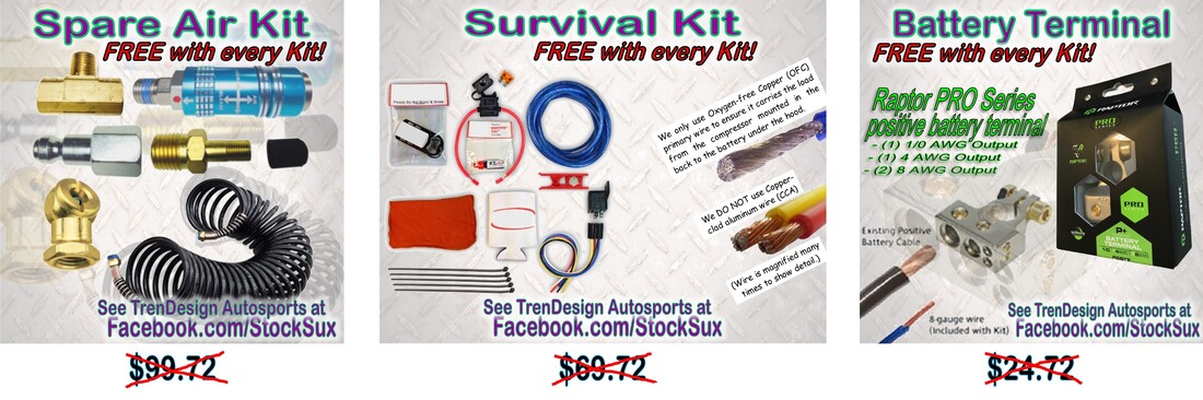 This is $195 worth of accessories that you get for FREE with one of our bolt-on air bag suspension kits.