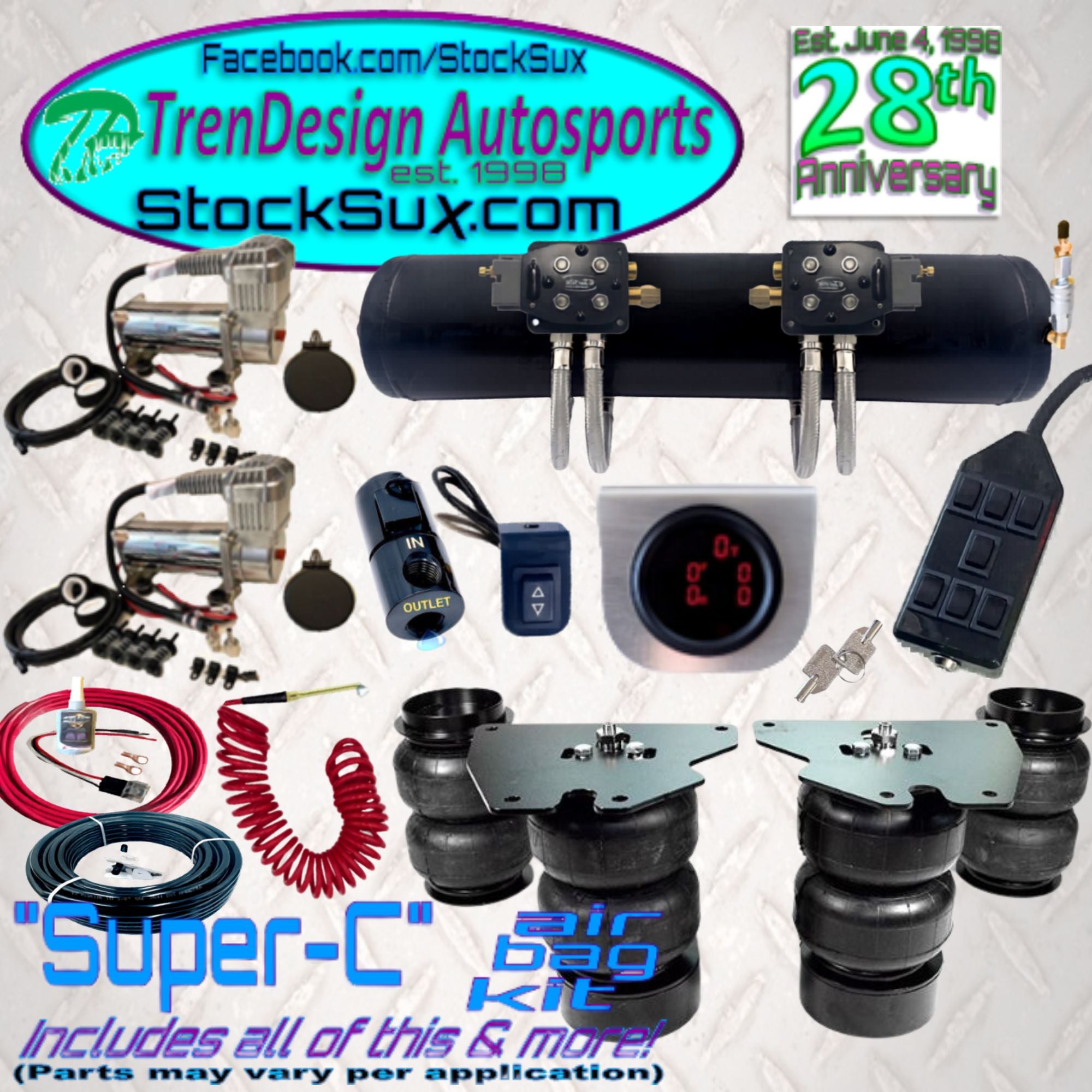 C10 '63-72 (4 coils) "Super-C" Air Bag Kit